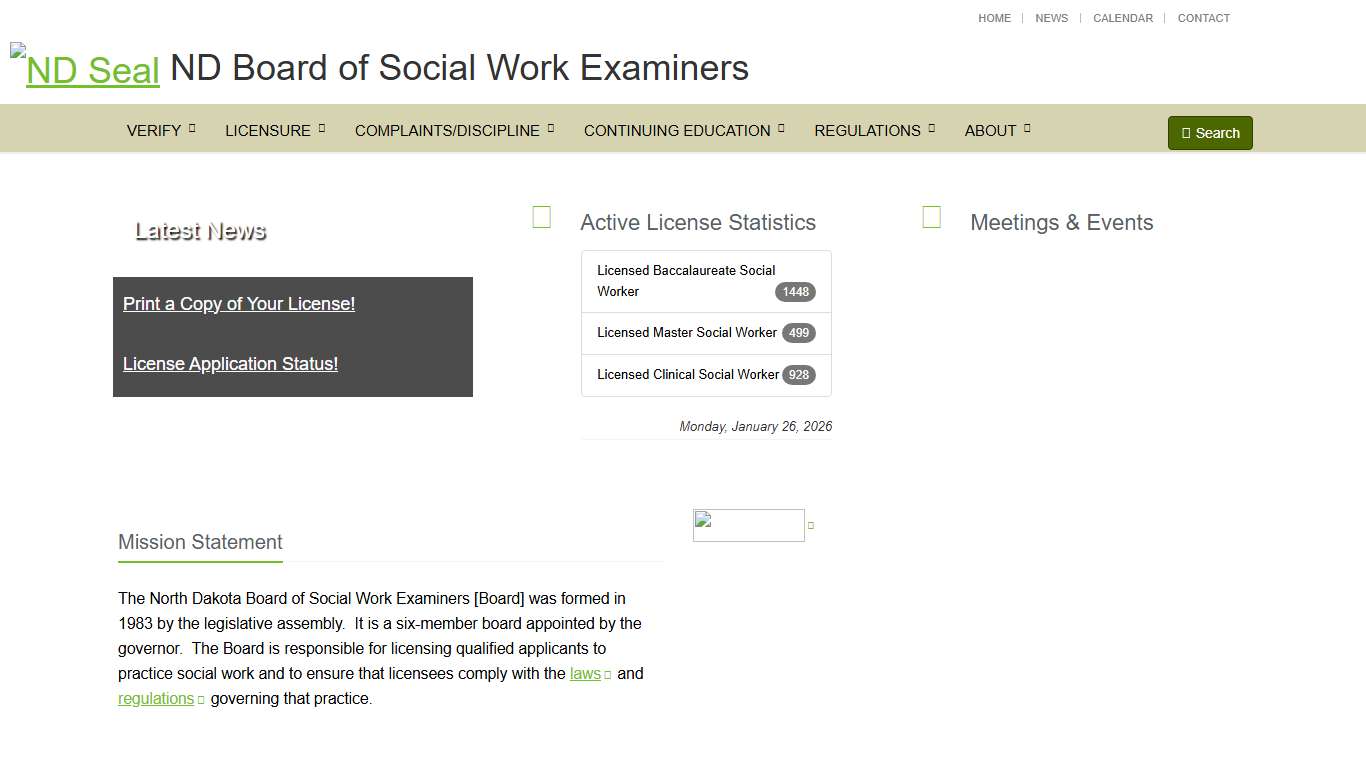 Home - ND Board of Social Work Examiners