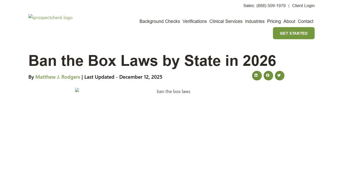 Ban the Box Laws by State in 2026 - iprospectcheck